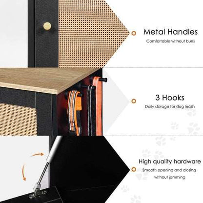 Elevated Dog Bowl Stand - 2 Bowls with Storage Cabinet - Purrfect Pet Haven