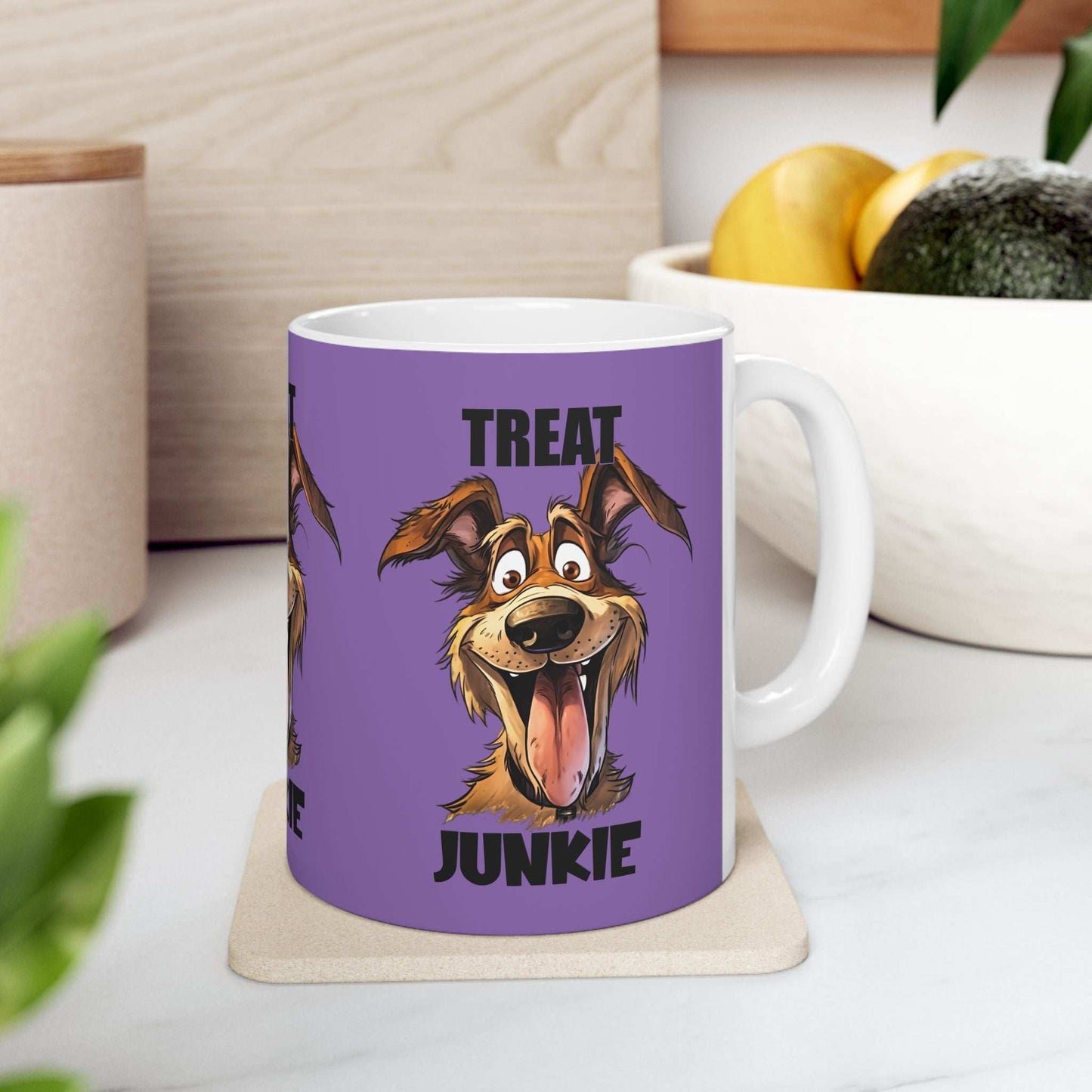 Funny Dog Lover Mug - 'Treat Junkie' - Perfect Gift for Pet Owners - Purrfect Pet Haven