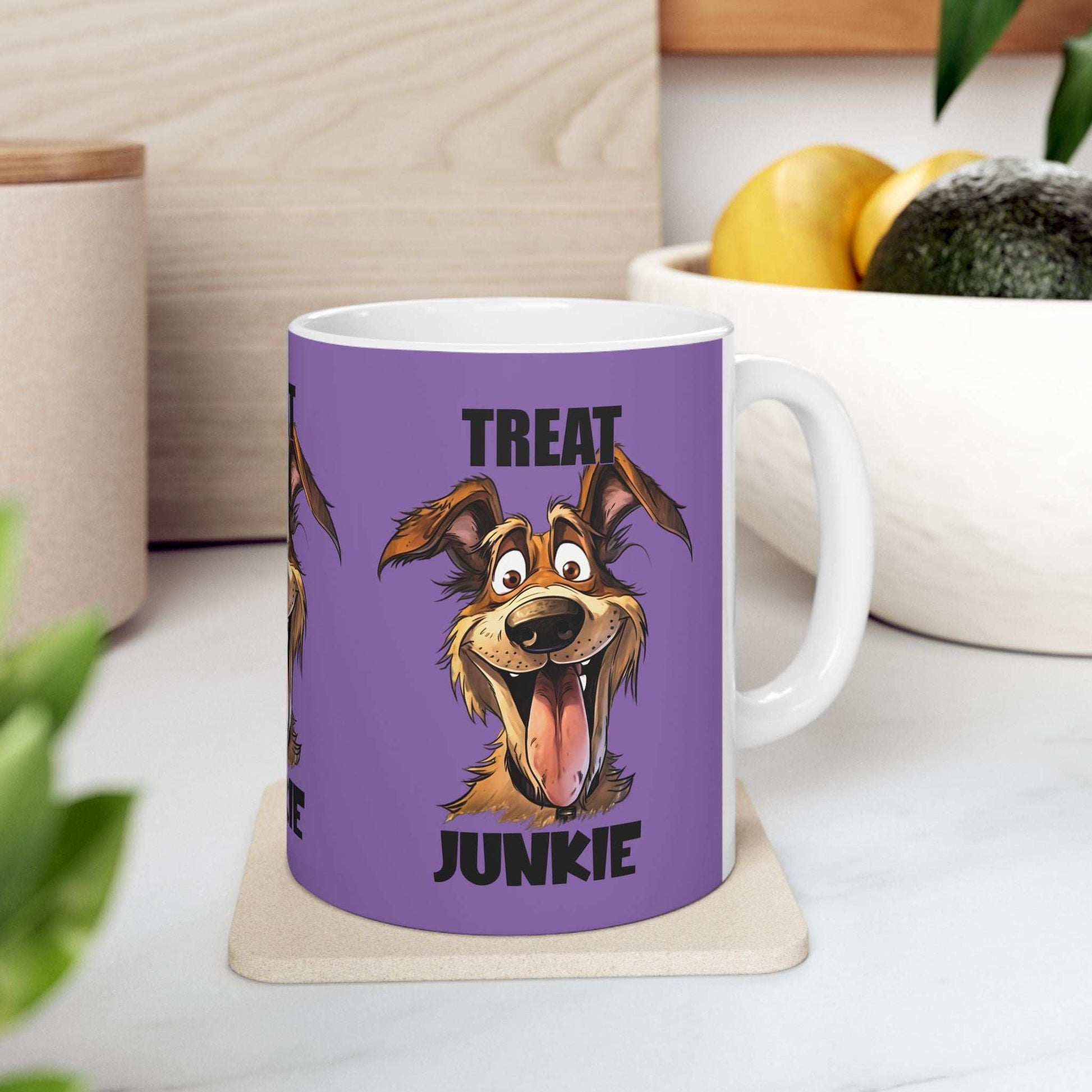 Funny Dog Lover Mug - 'Treat Junkie' - Perfect Gift for Pet Owners - Purrfect Pet Haven