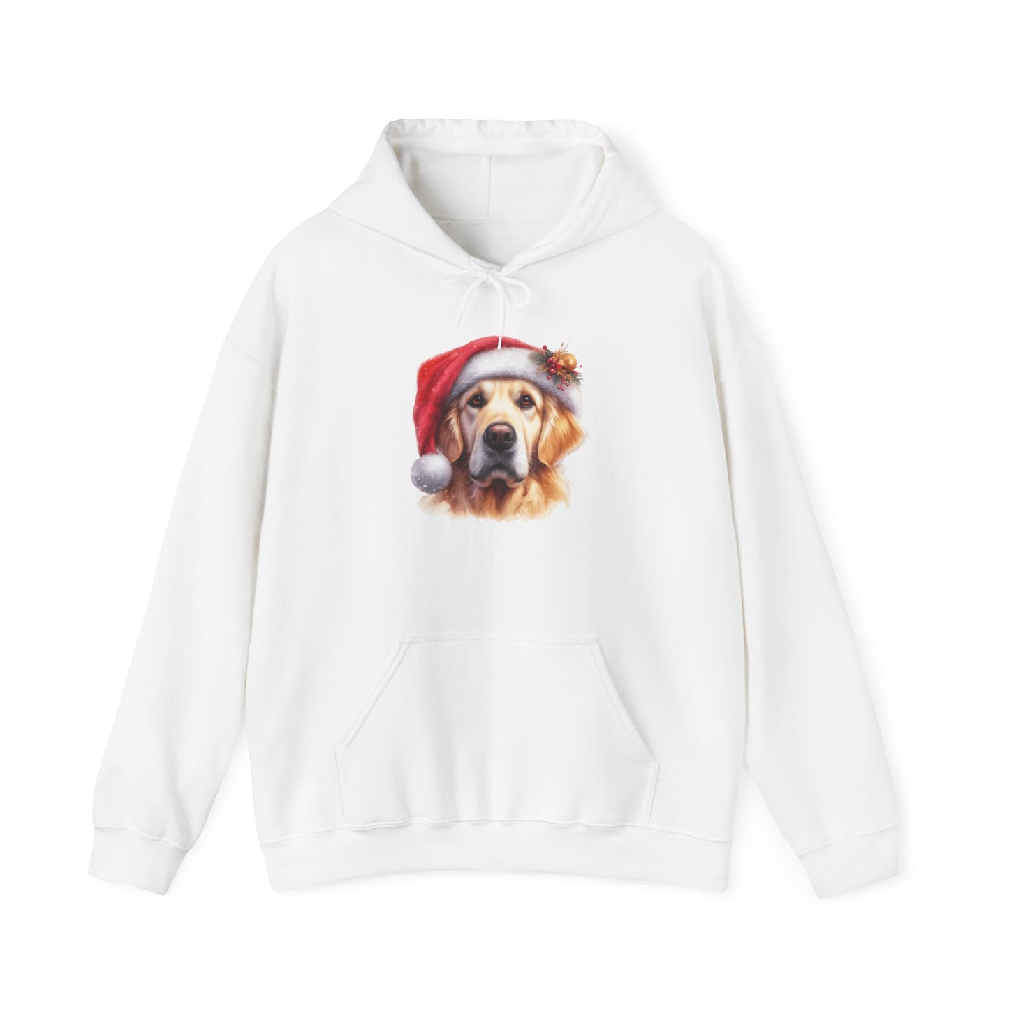 Christmas Hoodie - Golden Retriever in Santa Hat - Purrfect Pet Haven