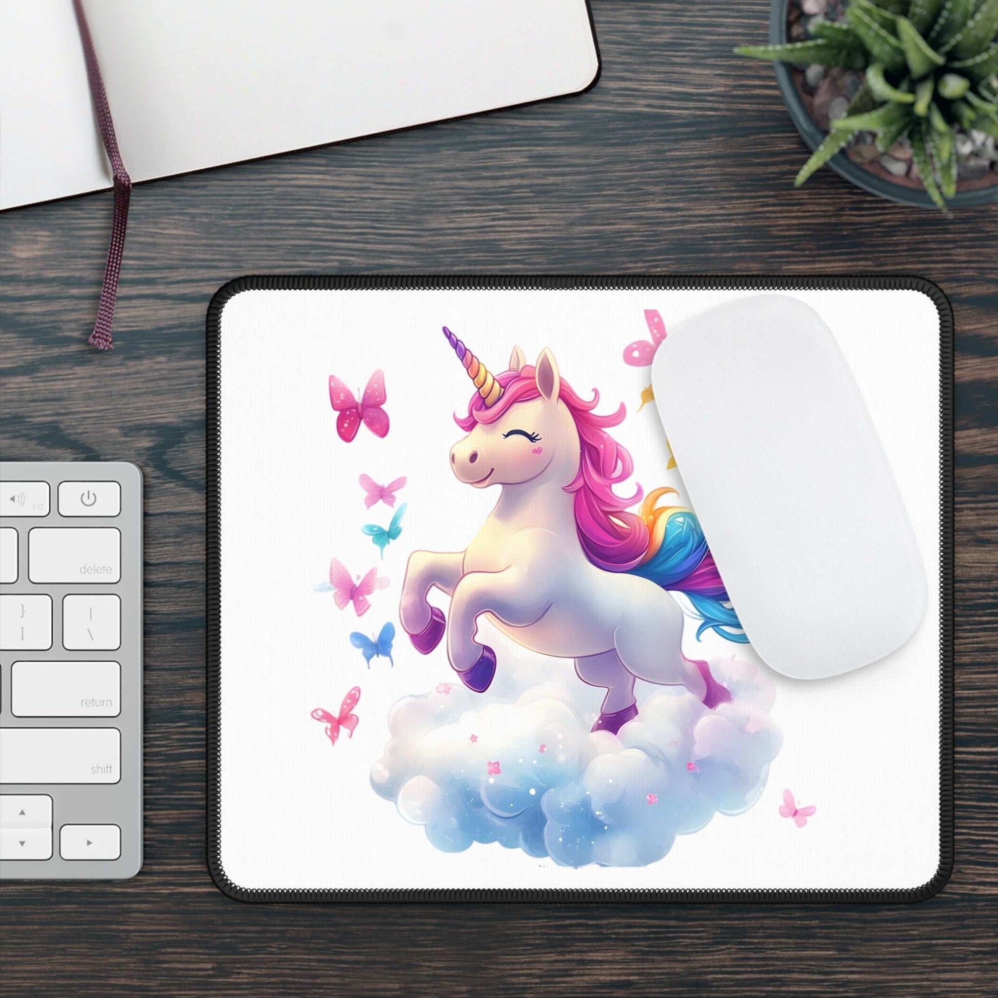 Fantasy Unicorn Gaming Mouse Pad - Colorful Butterfly Design - Purrfect Pet Haven