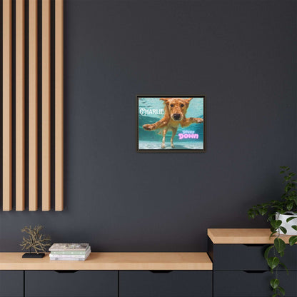 Framed Personalized Landscape Photo Canvas Wall Art - 'Add your Caption' - Purrfect Pet Haven