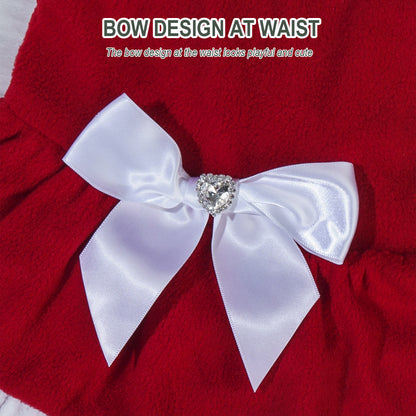 Bow Princess Dress - Pet Christmas Holiday Outfit - Purrfect Pet Haven