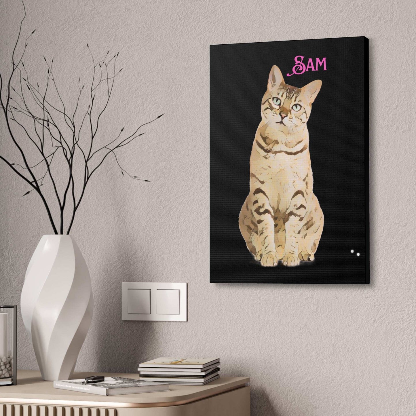 PAW-sonalized Black Canvas Print | Upload Photo~Choose size - Purrfect Pet Haven
