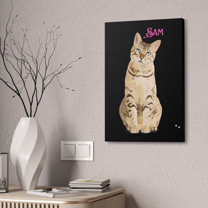 PAW-sonalized Black Canvas Print | Upload Photo~Choose size - Purrfect Pet Haven