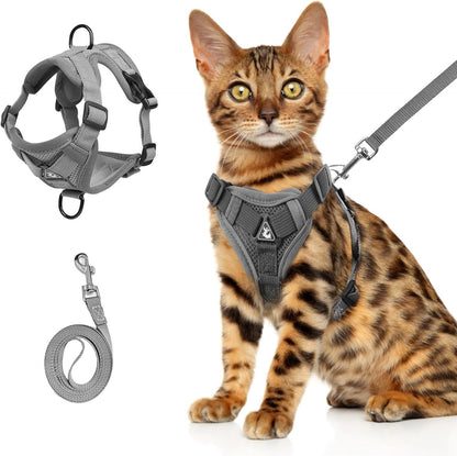 Anti-Escape Cat Harness - Breathable Mesh Leash Set - Purrfect Pet Haven