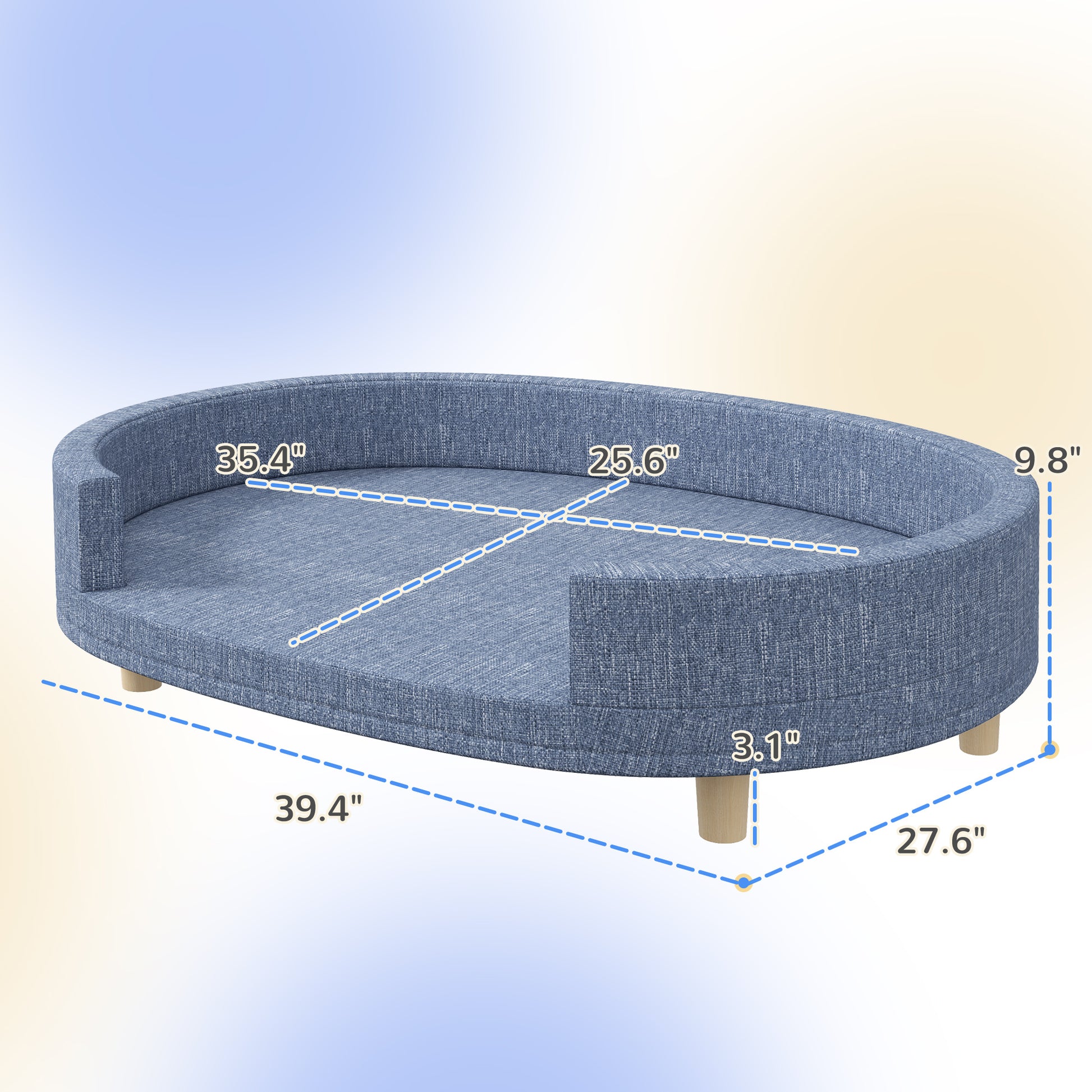 Dog Couch for Large Dogs - Washable & Elevated Sofa Bed - Purrfect Pet Haven