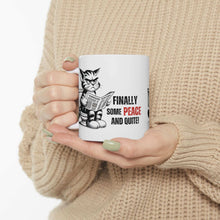 Funny Cat Ceramic Mug – "Finally Some Peace and Quiet!" – Perfect Gift for Cat Lovers - Purrfect Pet Haven
