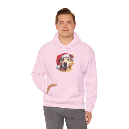 Christmas Hoodie - Golden Retriever in Santa Hat - Purrfect Pet Haven