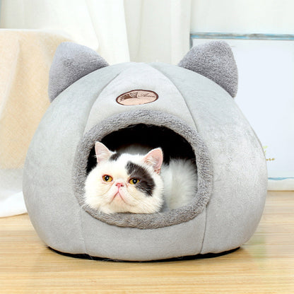Winter Cat Nest - Large Enclosed Warm Sofa Bed for Cold Weather - Purrfect Pet Haven