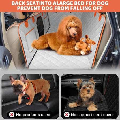 Dog Backseat Extender, Car Seat Cover With A Hard Bottom That Can Withstand 400 Pounds, Sturdy Waterproof Dog Hammock - Purrfect Pet Haven