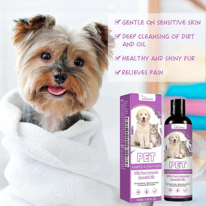 Pet Shampoo & Conditioner with Pure Lavender Essential Oils - Purrfect Pet Haven