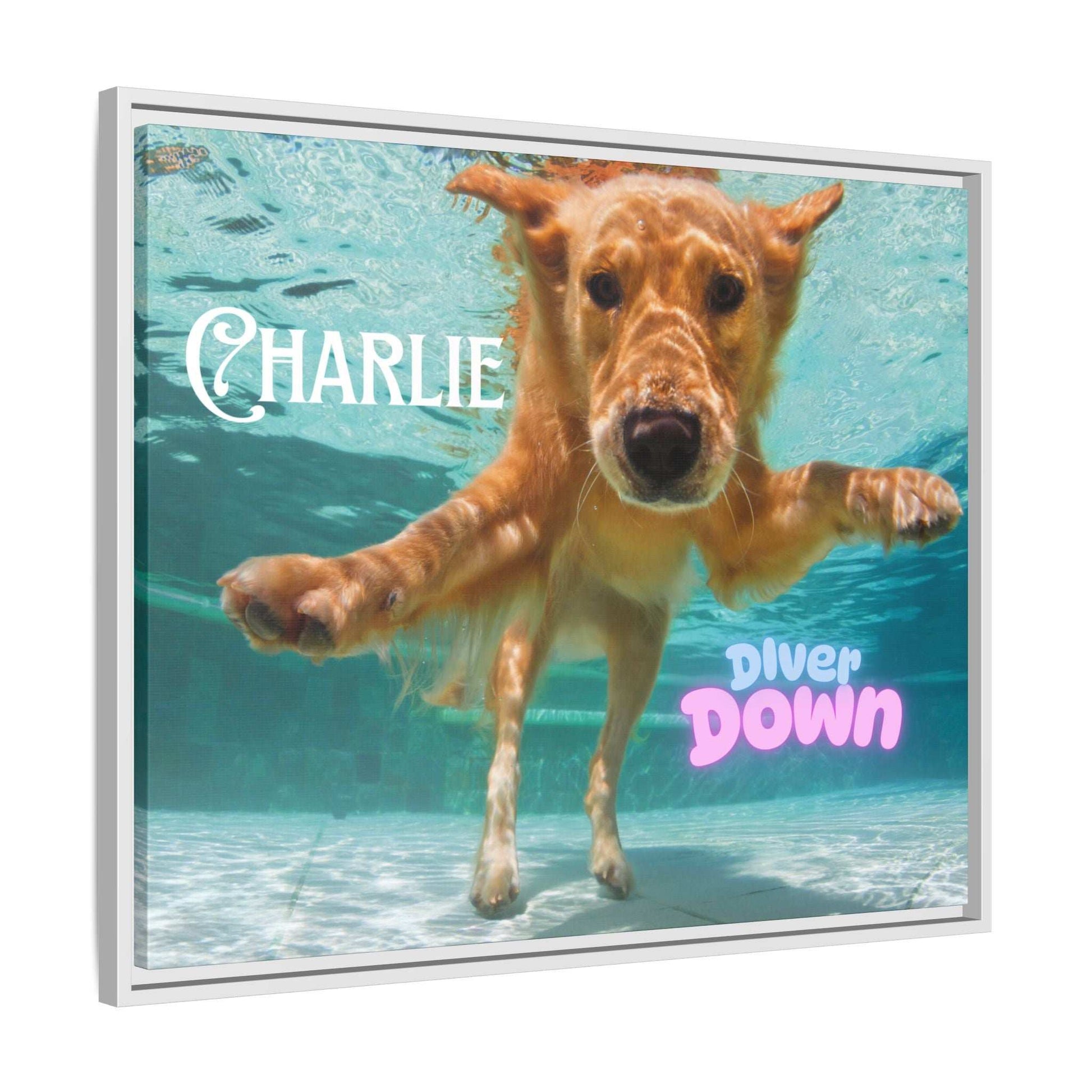 Framed Personalized Landscape Photo Canvas Wall Art - 'Add your Caption' - Purrfect Pet Haven