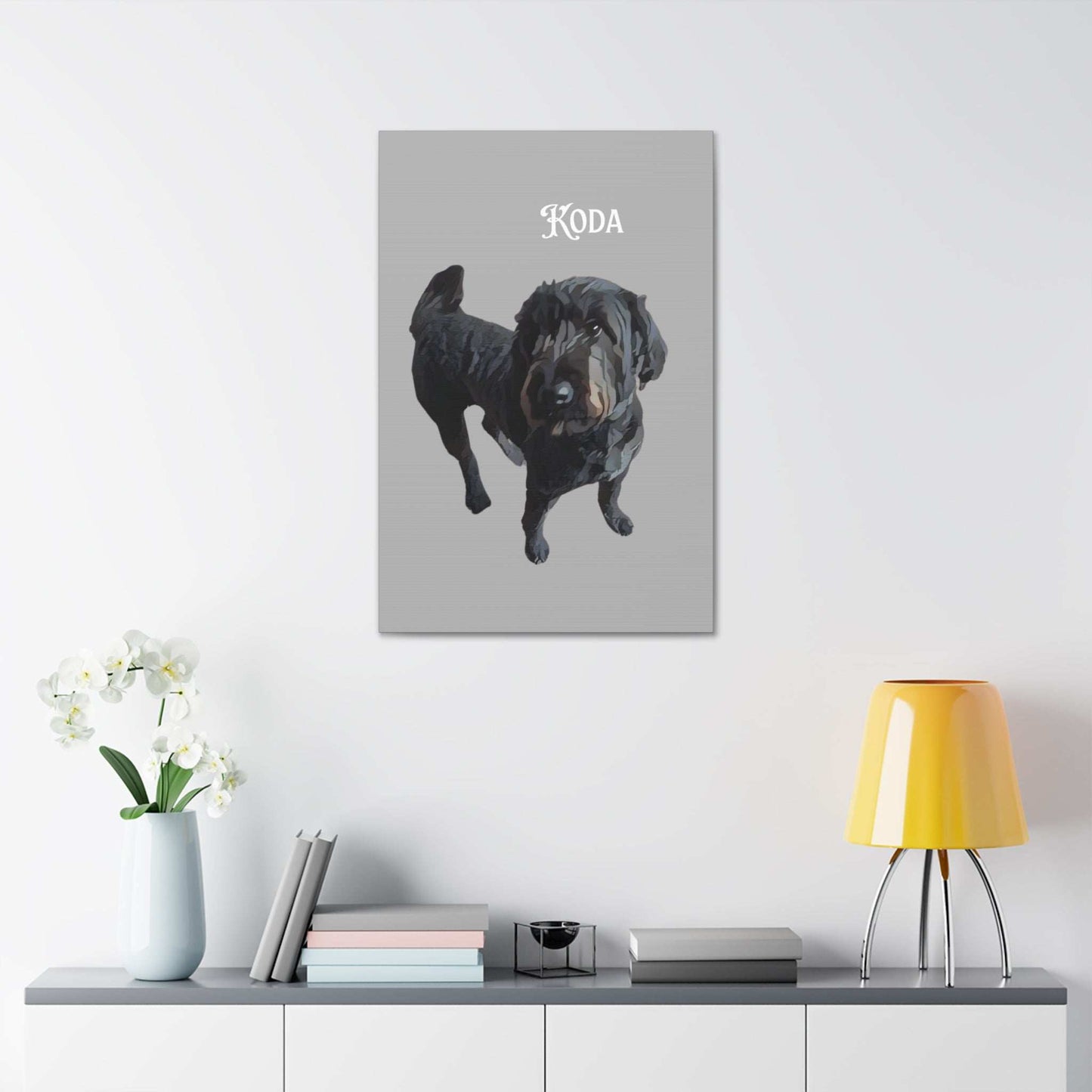 PAW-sonalized Light Grey Canvas Print | Upload Photo~Choose size - Purrfect Pet Haven
