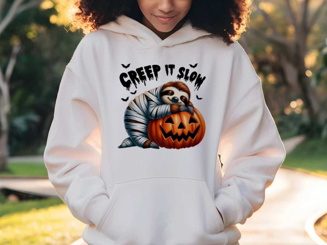 Cute Sloth Pumpkin Halloween Hoodie - Cozy Fall Sweatshirt - Purrfect Pet Haven