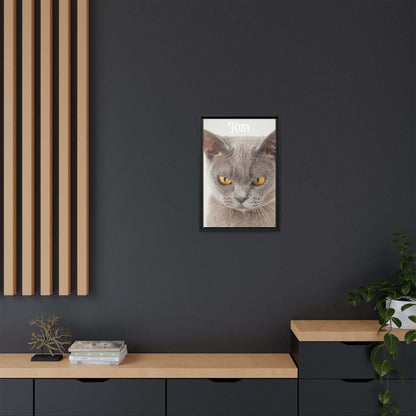 Personalized Photo Wall Art - Framed Matte Canvas Print for Pet Lovers - Customizable Name Print | Purrfect Pet Haven