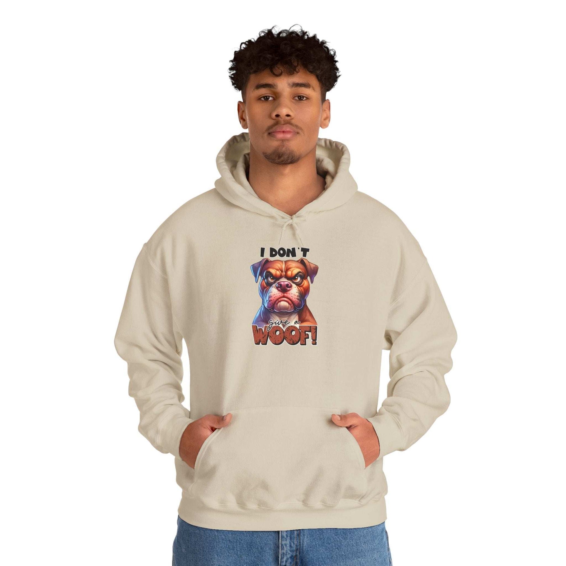 Fun Dog-Themed Unisex Hoodie - "I Don't Give a Woof" | Purrfect Pet Haven