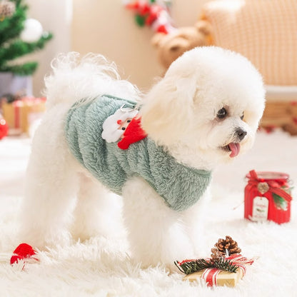 Festive Dog Coat - Warm Fleece Winter Jacket - Purrfect Pet Haven