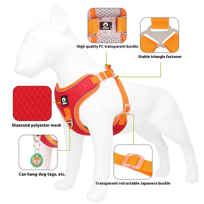 Reflective Mesh Harness - Breathable Dog Safety Vest - Purrfect Pet Haven