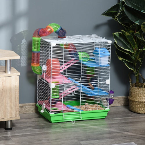 5-Tier Hamster Cage - Complete Habitat with Tunnels - Purrfect Pet Haven