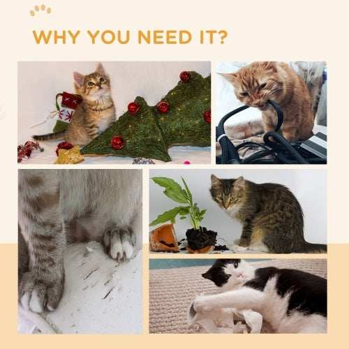 PawHut Cat Scratching Board, 4 Pack Cat Scratcher For Indoor Cats, Reversible Cat Scratching Post Replacement For Cat Wheel, Brown - Purrfect Pet Haven