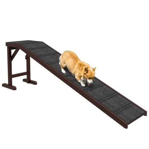 PawHut Dog Ramp for Bed - Non-Slip Carpet Pet Ramp - Purrfect Pet Haven