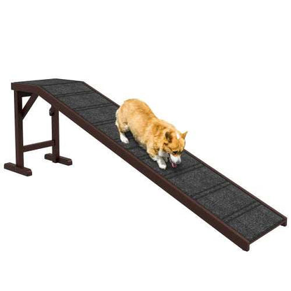 PawHut Dog Ramp for Bed - Non-Slip Carpet Pet Ramp - Purrfect Pet Haven