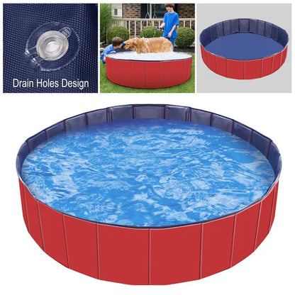 Foldable Dog Pool - Pet Swimming & Bathing Tub - Purrfect Pet Haven