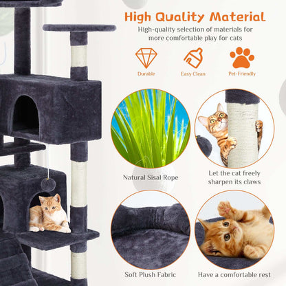 Multi Functional Cat Treehouse Cat Climbing Frame - Purrfect Pet Haven