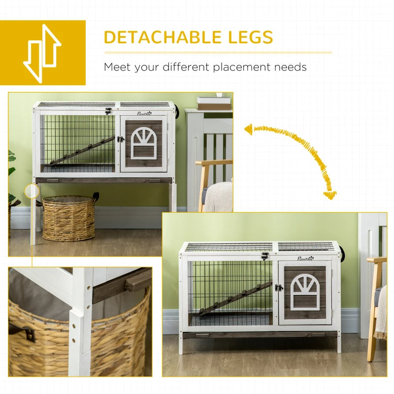 Small Elevated Pet Cage - Two Level Rabbit-Guinea Pig Hutch