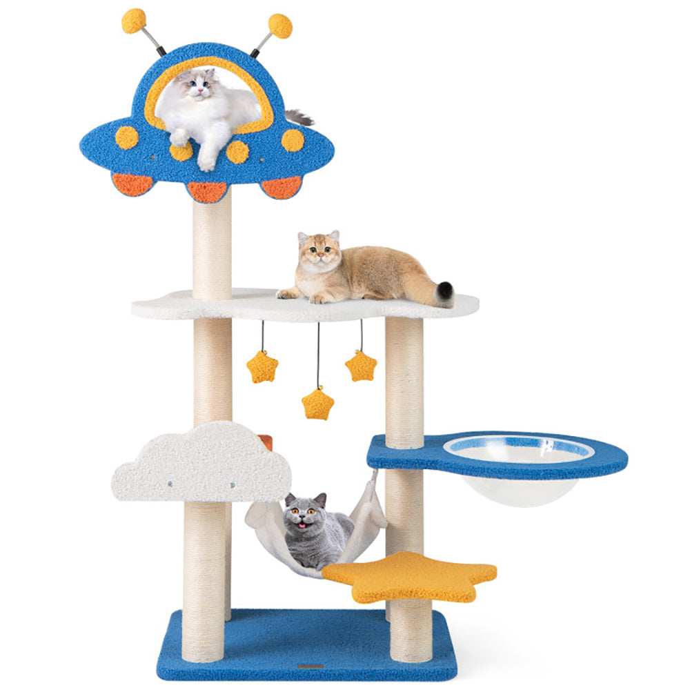 49 Inch UFO Cat Tree - Space Capsule - Purrfect Pet Haven