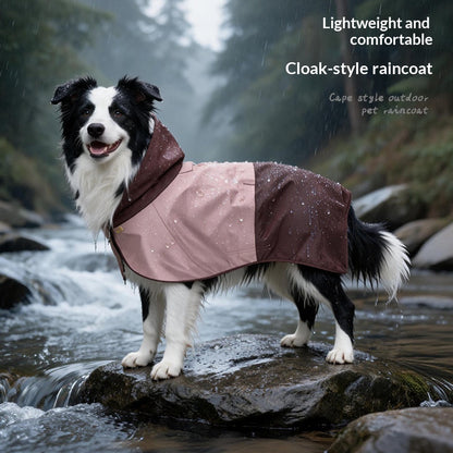Waterproof Raincoat For Medium To Large Dog Hooded Rain Gear