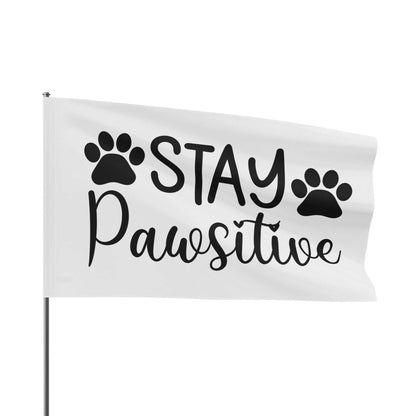 Paw Print Flag - Stay Pawsitive Home Decor - Purrfect Pet Haven