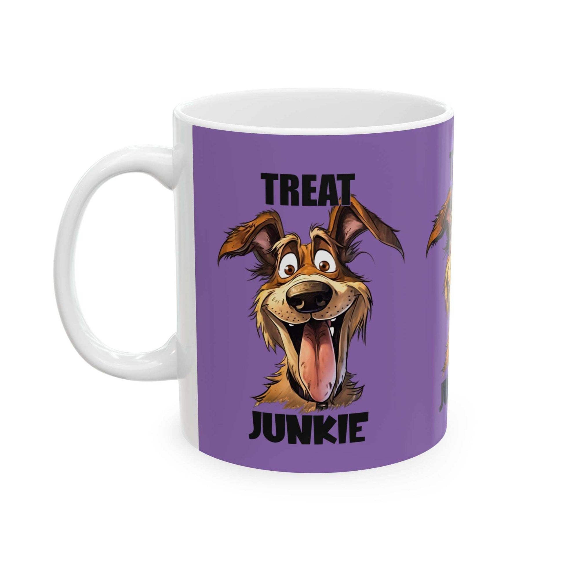Funny Dog Lover Mug - 'Treat Junkie' - Perfect Gift for Pet Owners - Purrfect Pet Haven