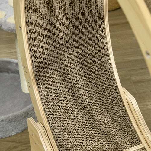 PawHut Cat Scratching Board, 4 Pack Cat Scratcher For Indoor Cats, Reversible Cat Scratching Post Replacement For Cat Wheel, Brown - Purrfect Pet Haven
