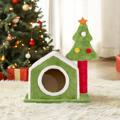 Cat House Christmas Tree - Cat Climbing Frame - Purrfect Pet Haven