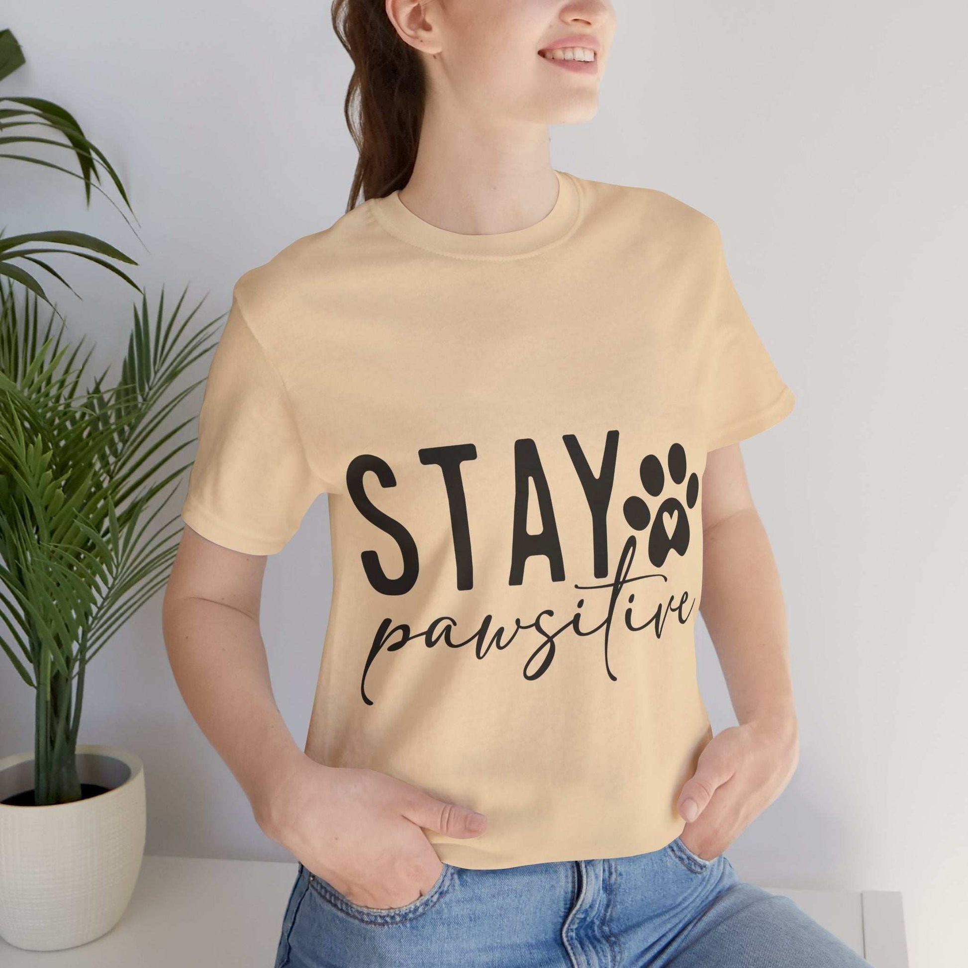 Stay Pawsitive Unisex Tee - Purrfect Pet Haven