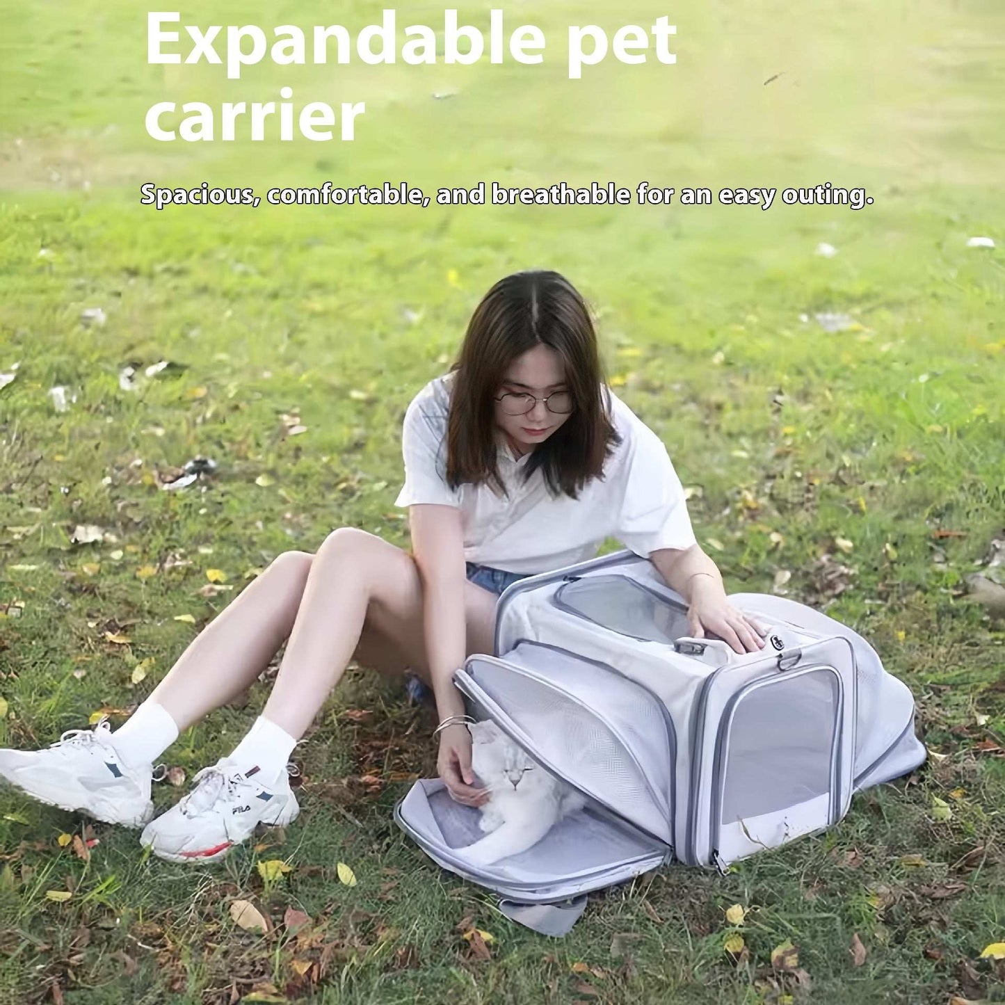 Portable Pet Carrier for Cats and Small Dogs - Breathable Travel Backpack - Purrfect Pet Haven