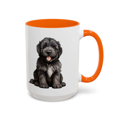 Cute Bouvier Des Flanders Dog Design Accent Coffee Mug - 11oz & 15oz - Purrfect Pet Haven