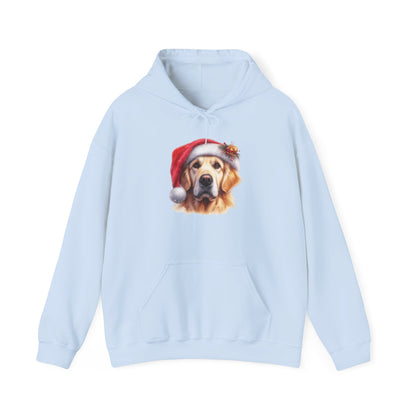 Christmas Hoodie - Golden Retriever in Santa Hat - Purrfect Pet Haven