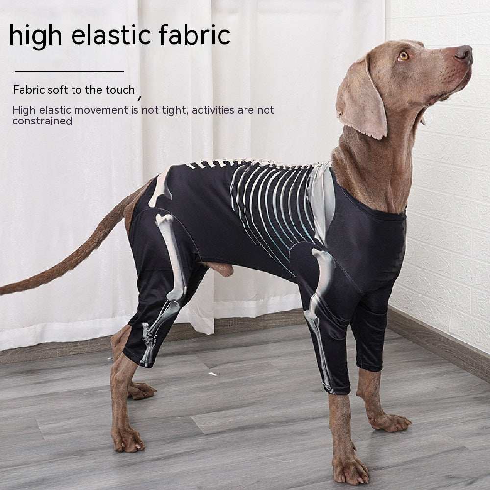Spooky Skull Dog Halloween Outfit - Gothic Pet Dress Up Costume - Purrfect Pet Haven