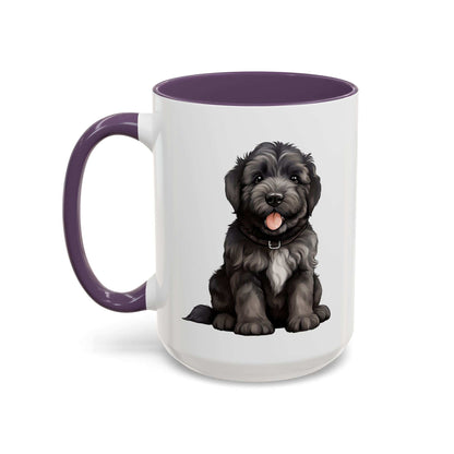 Cute Bouvier Des Flanders Dog Design Accent Coffee Mug - 11oz & 15oz - Purrfect Pet Haven