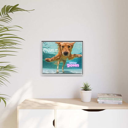 Framed Personalized Landscape Photo Canvas Wall Art - 'Add your Caption' - Purrfect Pet Haven