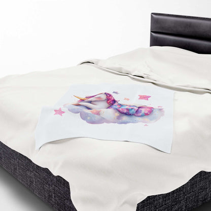 Dreamy Unicorn Velveteen Plush Blanket | Cozy Soft Throw for Kids & Nursery Decor - Purrfect Pet Haven