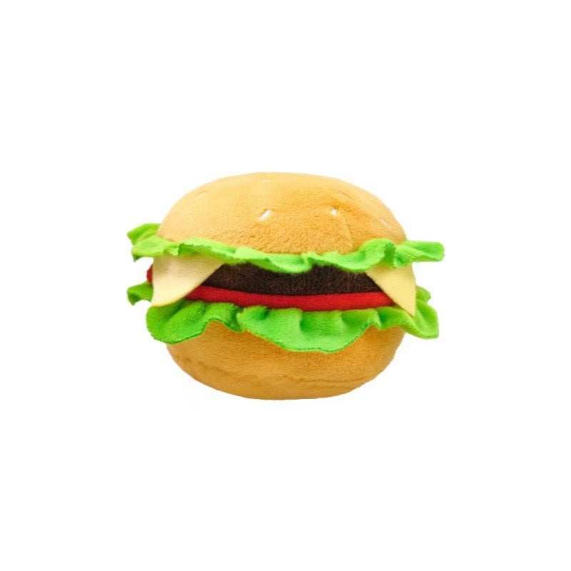 Fast Food Dog Toy Set - 4-in-1 Squeaky Plush Bucket with Fries, Burger & Soda - Purrfect Pet Haven