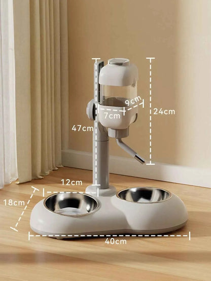 Automatic Pet Food and Water Dispenser Bowl
