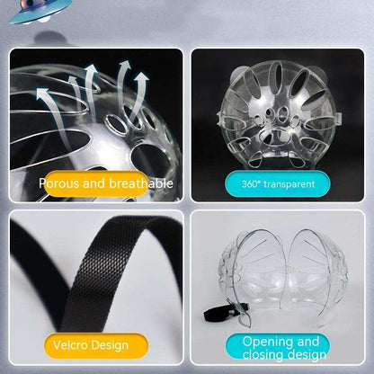 Cat Space Head Cover Muzzle Anti-bite Collar Headgear - Purrfect Pet Haven