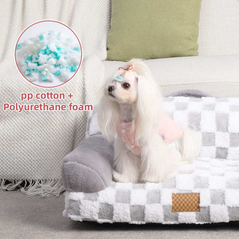 Orthopedic Pet Couch Bed - Machine Washable Non-Slip - Purrfect Pet Haven