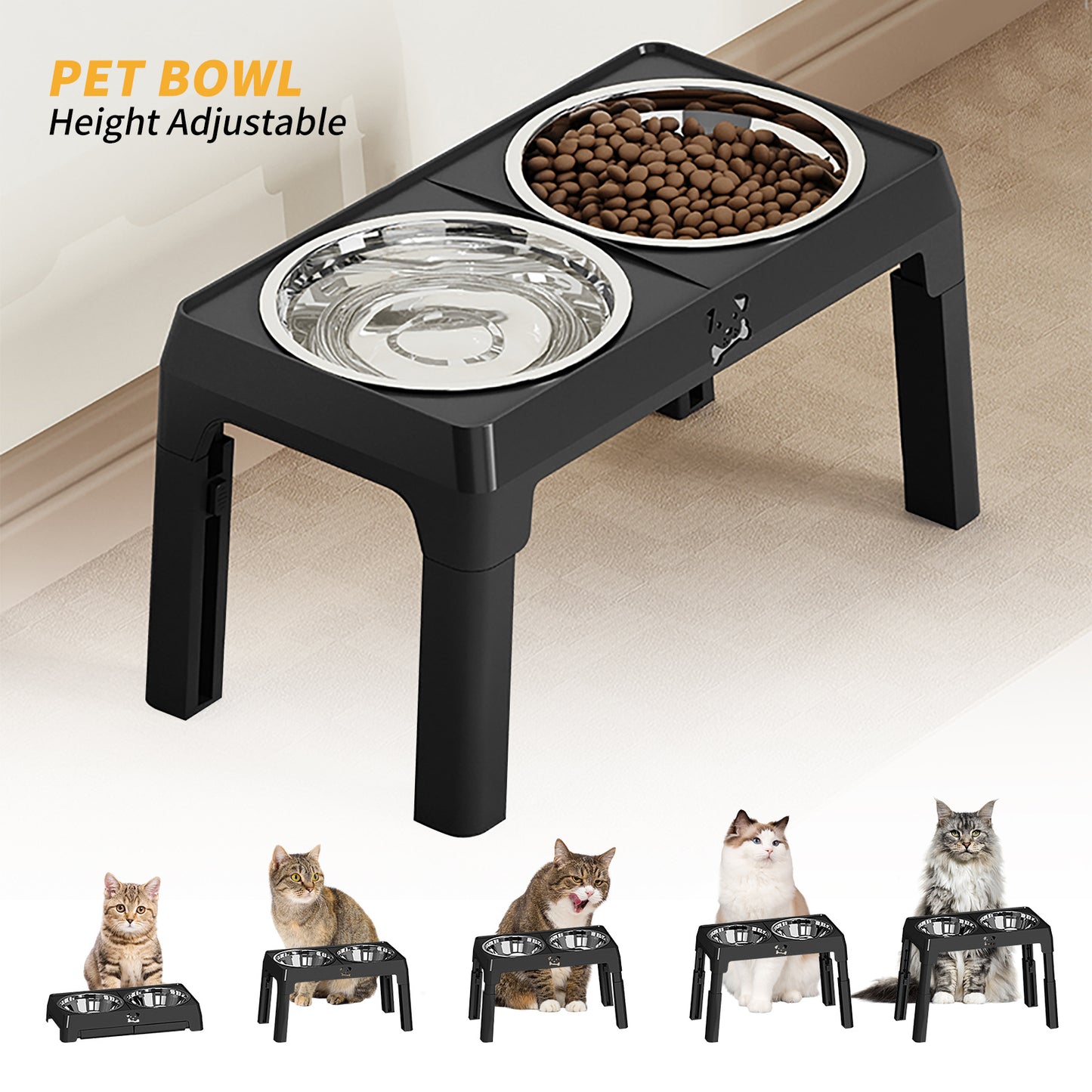 Elevated Dog Bowls - Height Adjustable Feeding Station - Purrfect Pet Haven
