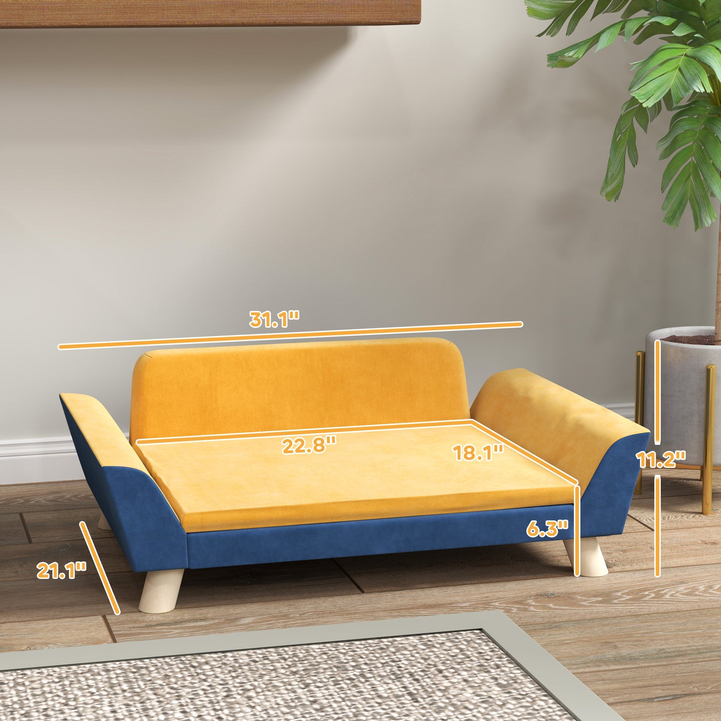 Dog Sofa Bed for Small Dogs - Washable & Elevated Couch - Purrfect Pet Haven